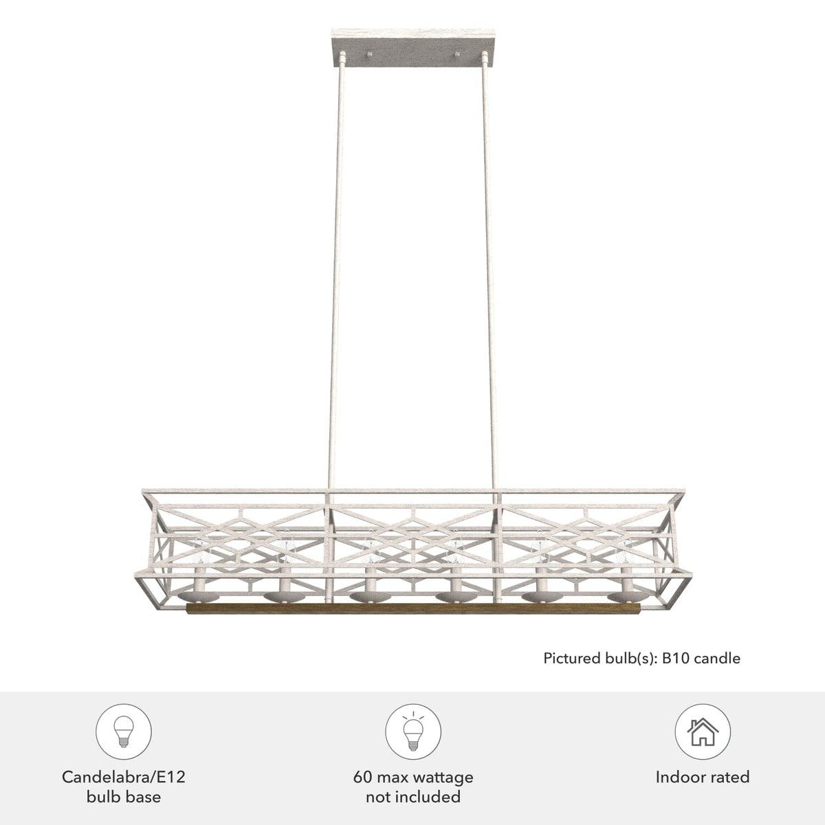 Langwood 6 Light Linear Chandelier