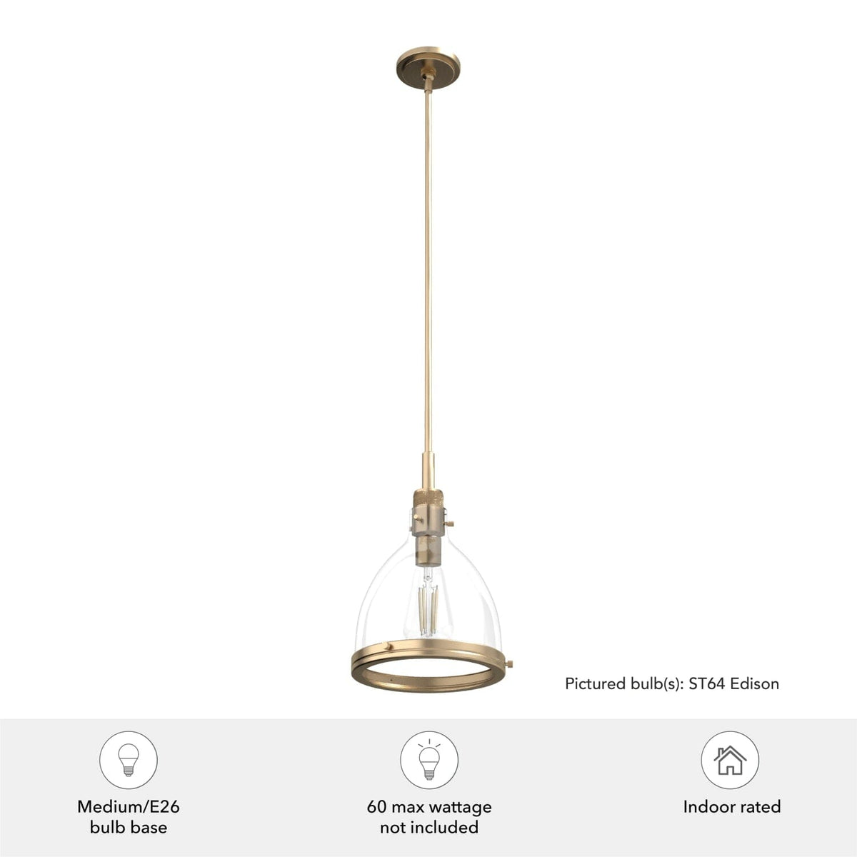 Van Nuys 1 Light Pendant 10 inch