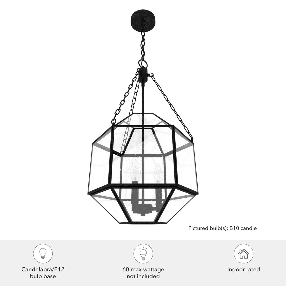 Indria 3 Light Pendant 13 inch