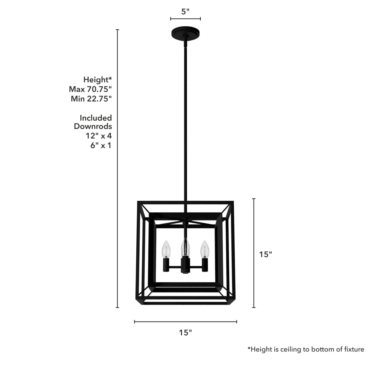 Doherty 4 Light Chandelier 15 inch