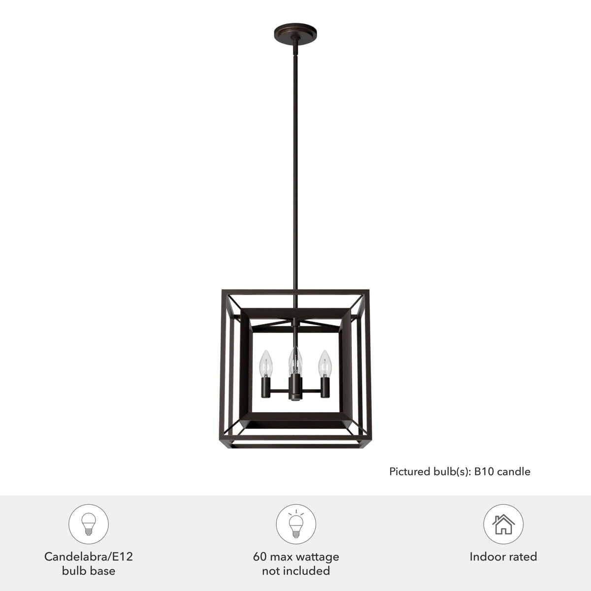 Doherty 4 Light Chandelier 15 inch