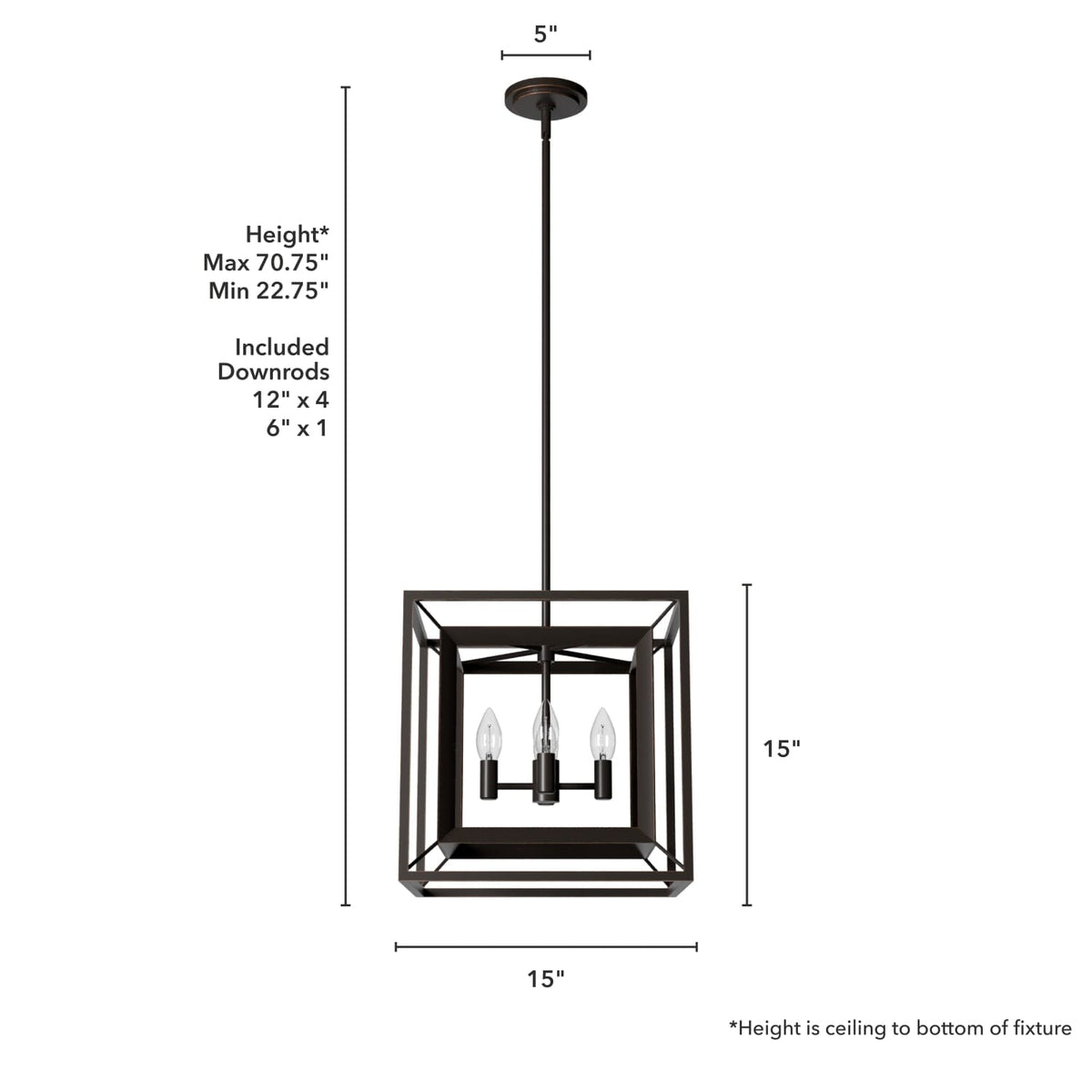 Doherty 4 Light Chandelier 15 inch