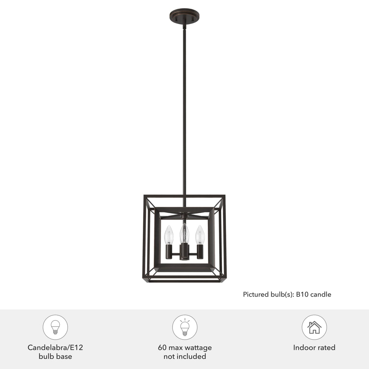 Doherty Convertible 4 Light Pendant 12 inch