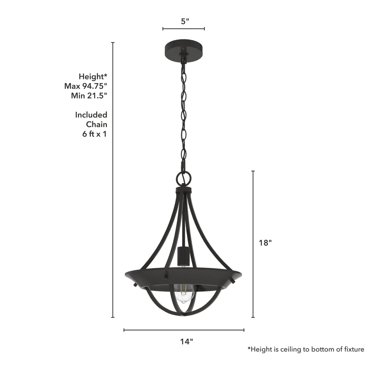 Perch Point 1 Light Pendant
