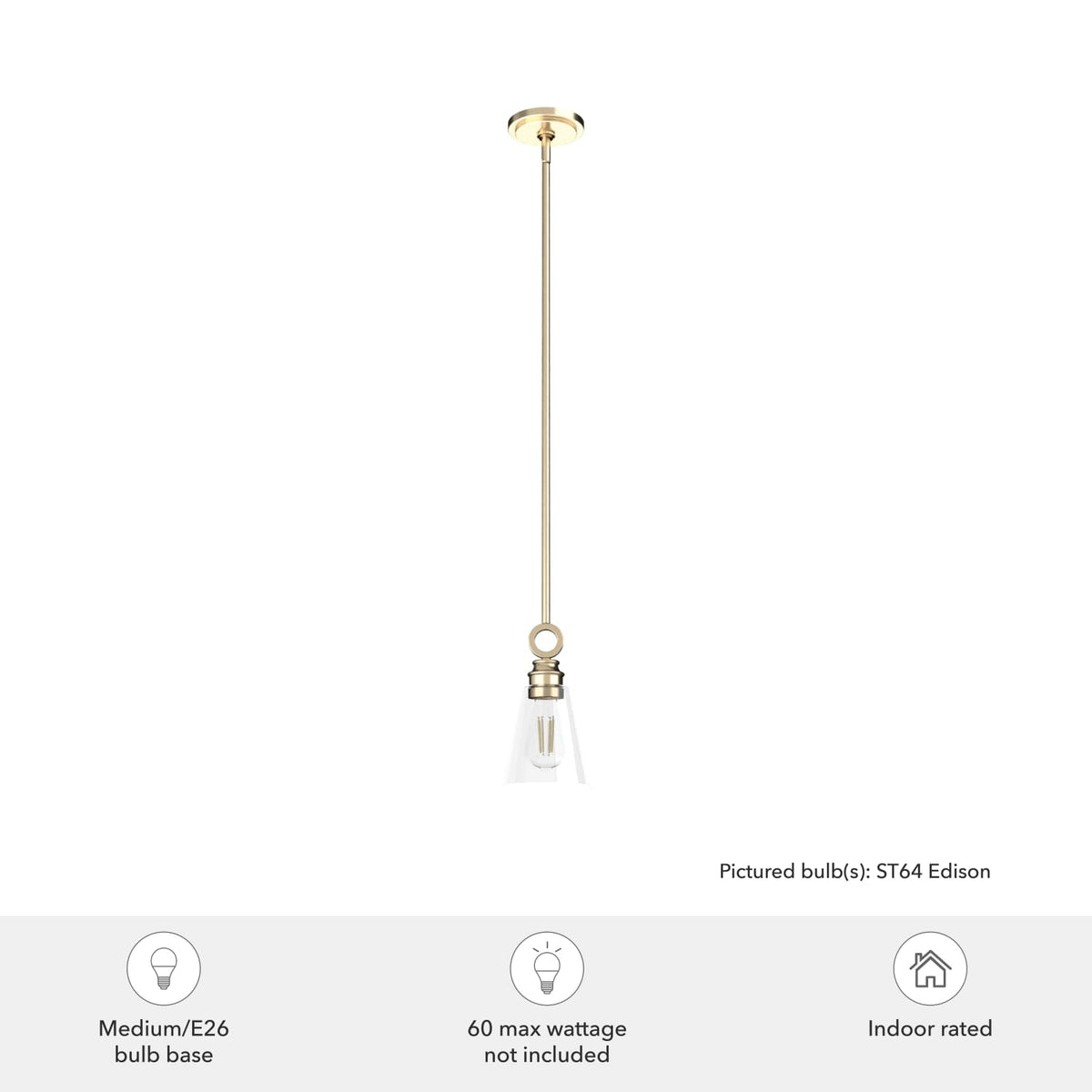 Klein 1 Light Glass Pendant 6 inch