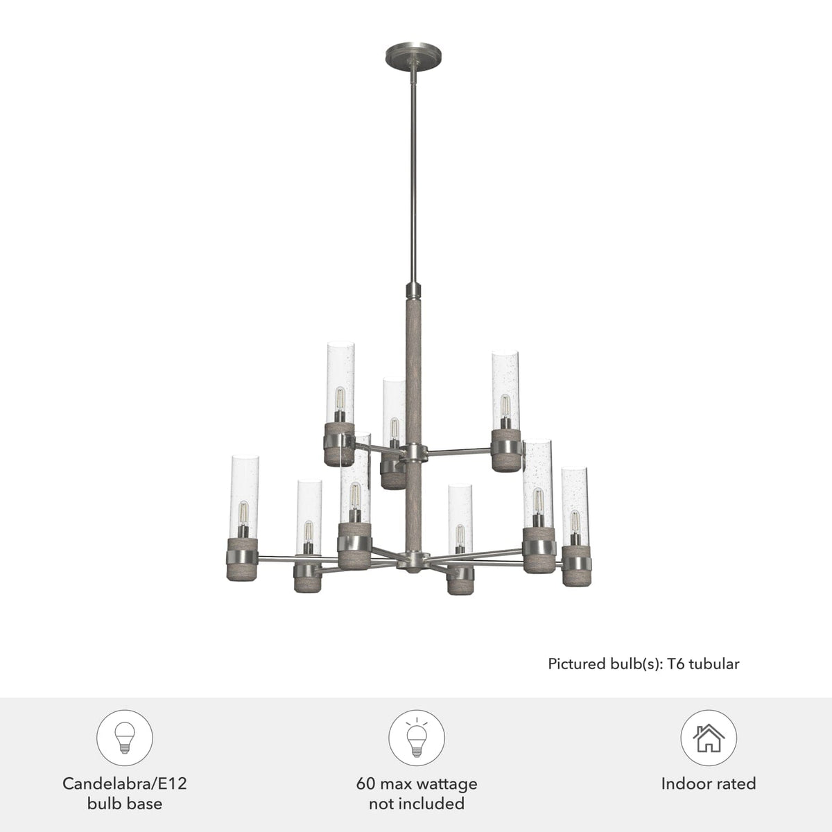 River Mill 9 Light 2-tier Chandelier