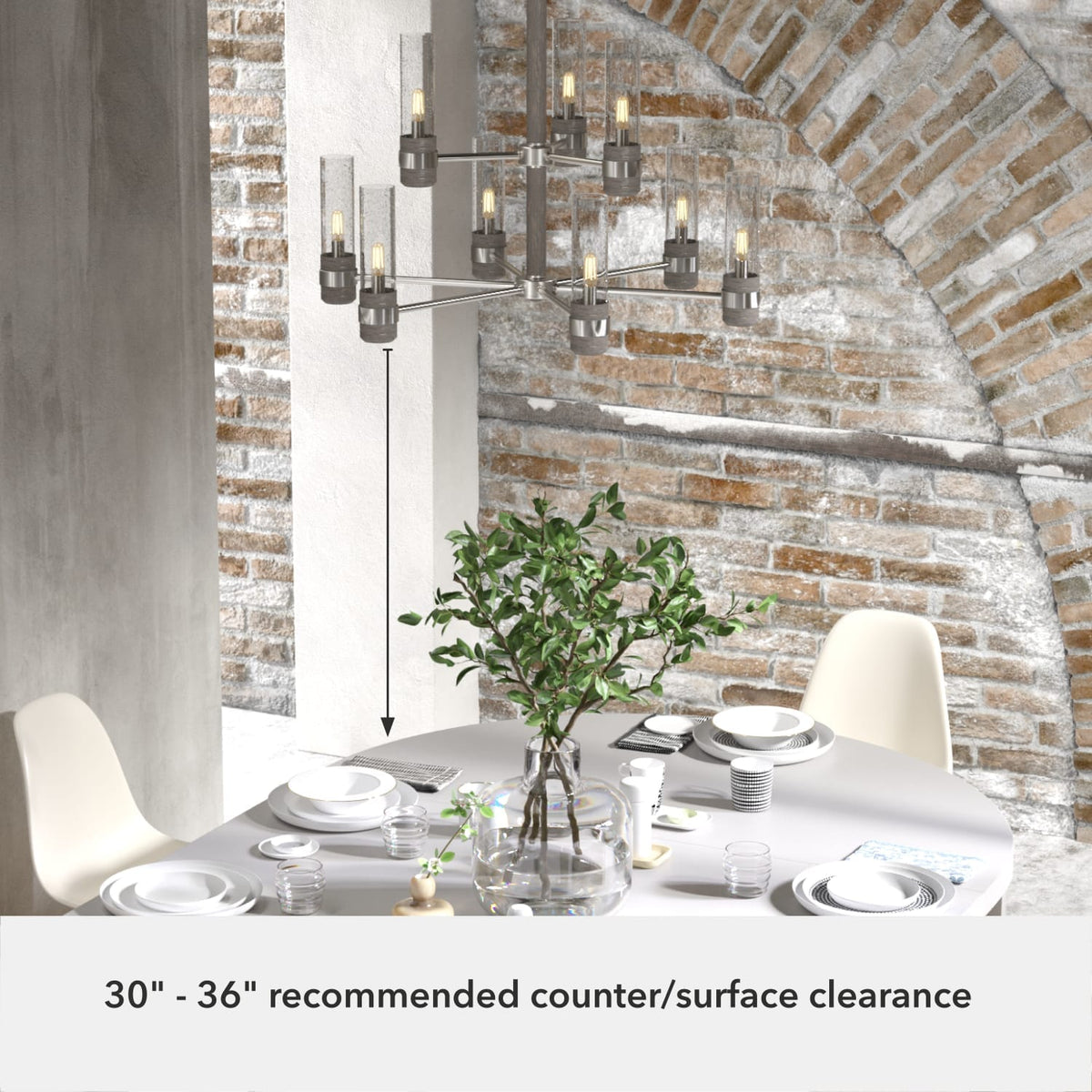 River Mill 9 Light 2-tier Chandelier