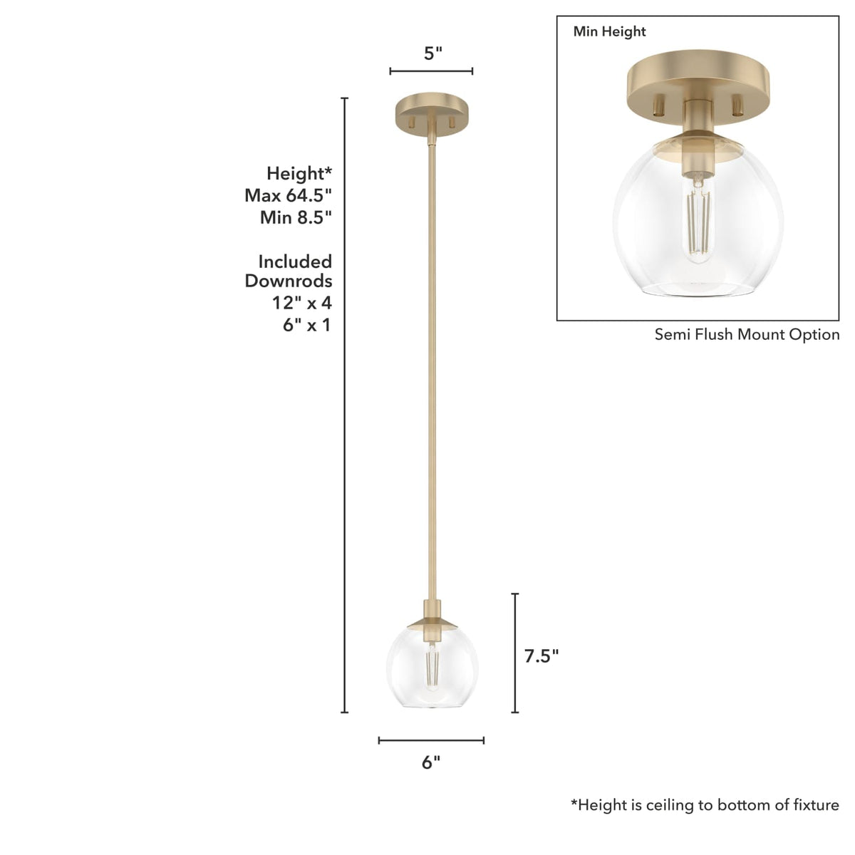 Xidane 1 Light Mini Pendant