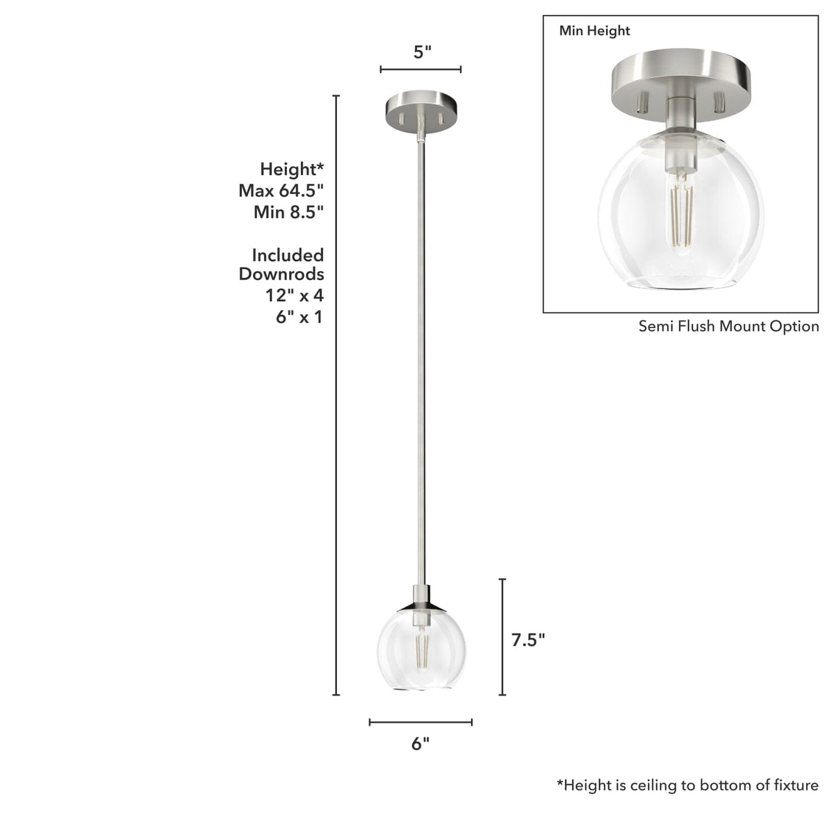 Xidane 1 Light Mini Pendant