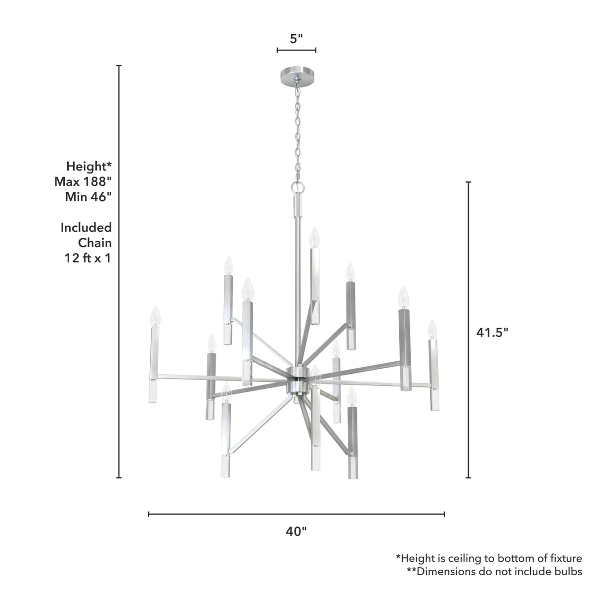 Sunjai 12 Light 3-Tier Chandelier
