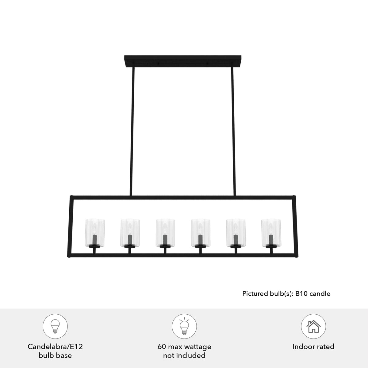 Kerrison 6 Light Linear Chandelier