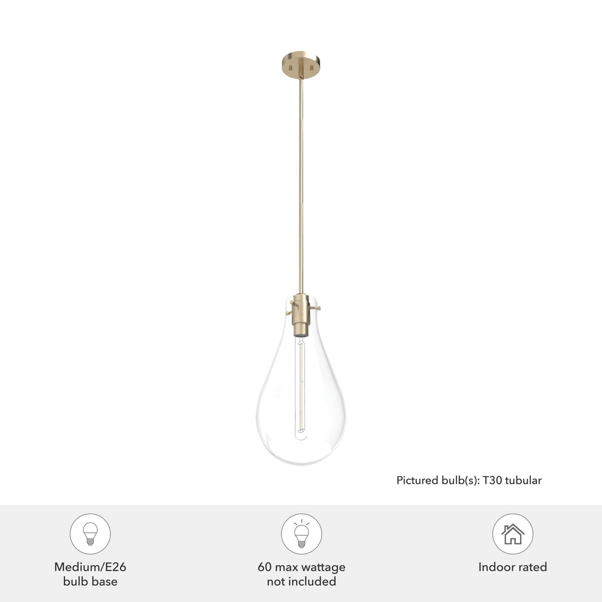 Lundin 1 Light Pendant 11 inch