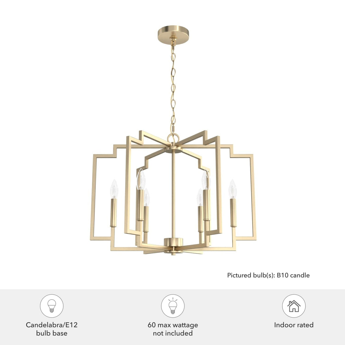 Zoanne 6 Light Chandelier 24 Inch