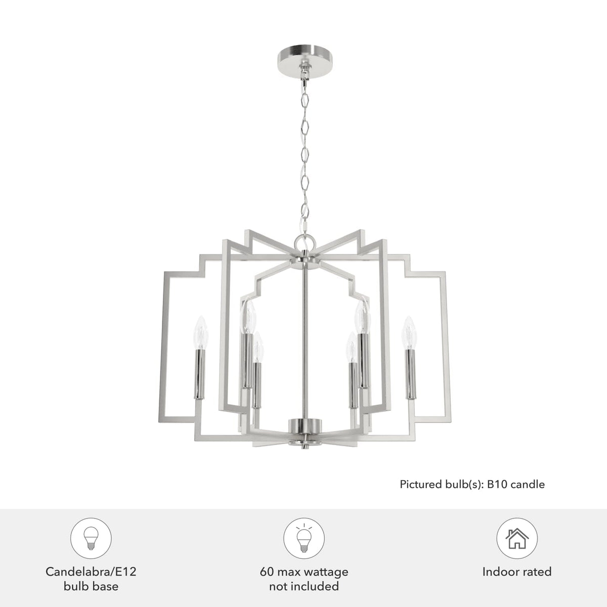 Zoanne 6 Light Chandelier 24 Inch