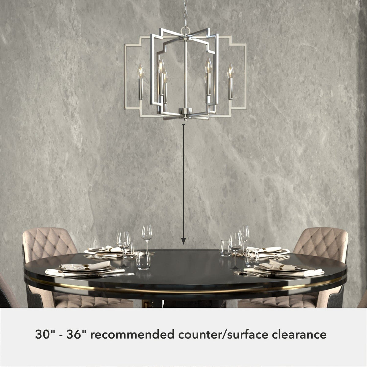 Zoanne 6 Light Chandelier 24 Inch