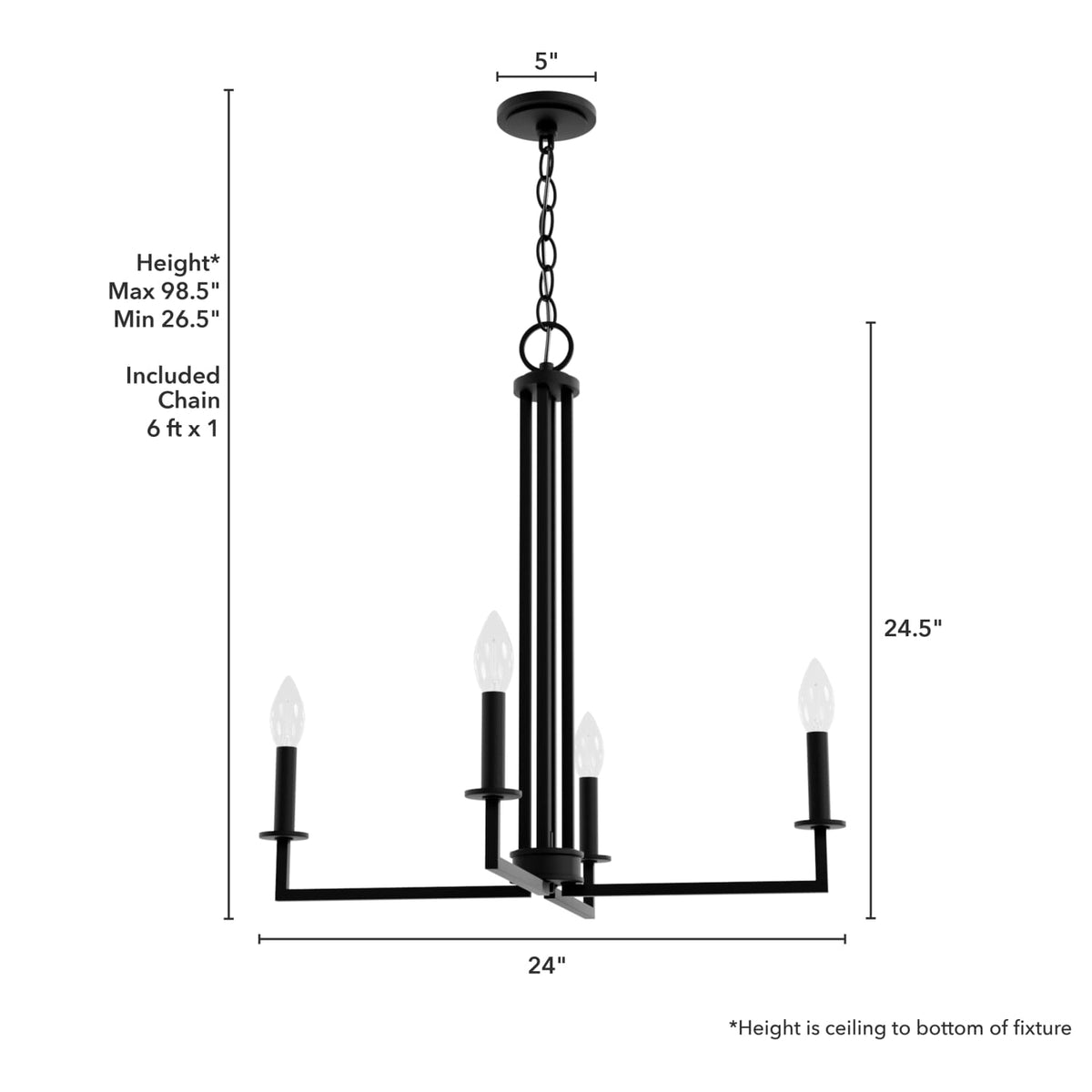 Bearden 4 Light Chandelier