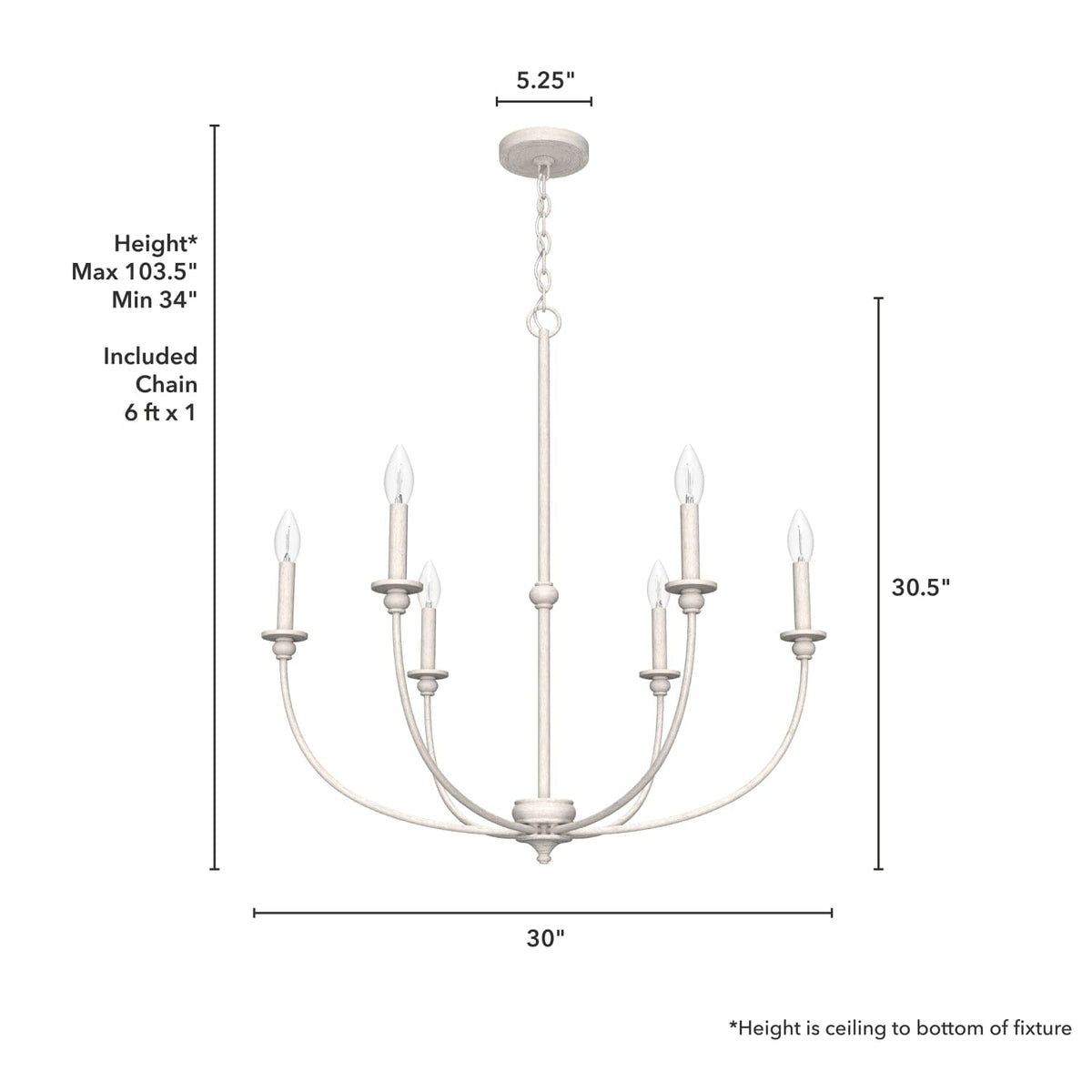 Southcrest 6 Light Chandelier