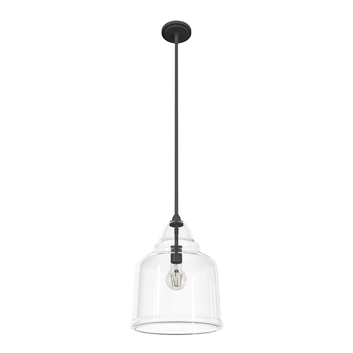 Dunshire Bell Clear Glass 1 Light 12 Inch Medium Pendant