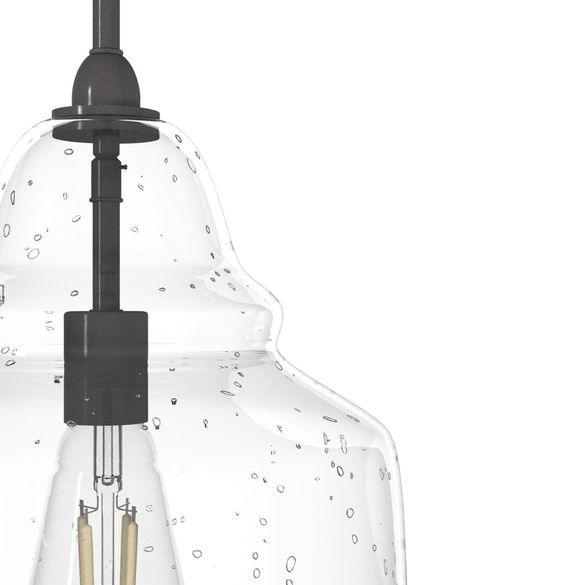 Dunshire Bell Clear Seeded Glass 1 Light 12 Inch Medium Pendant