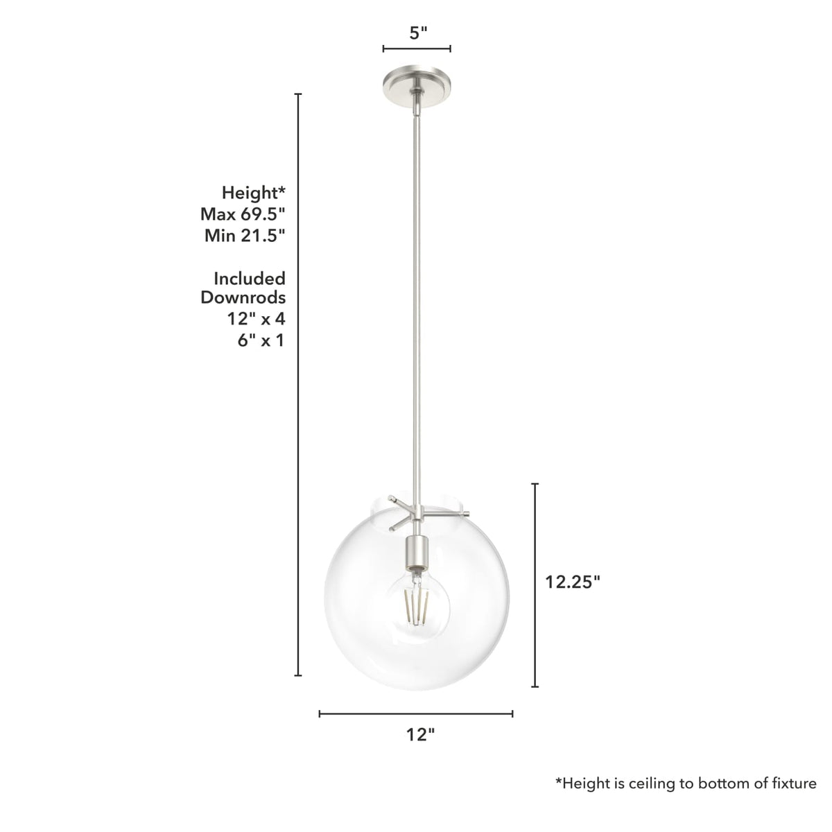 Sacha 1 Light Pendant