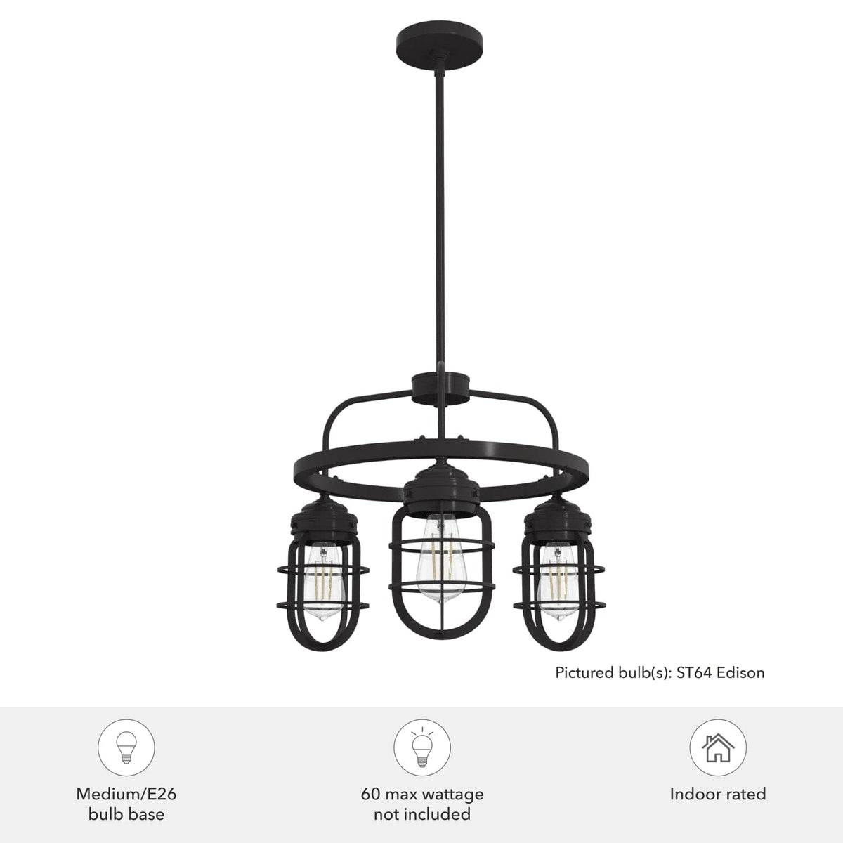 Starklake 3 Light Chandelier