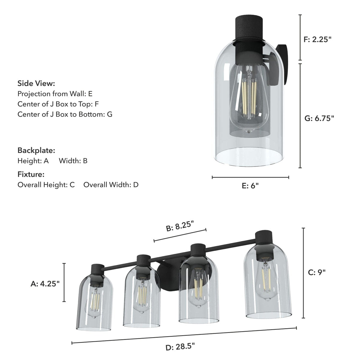 Lochemeade 4 Light Vanity