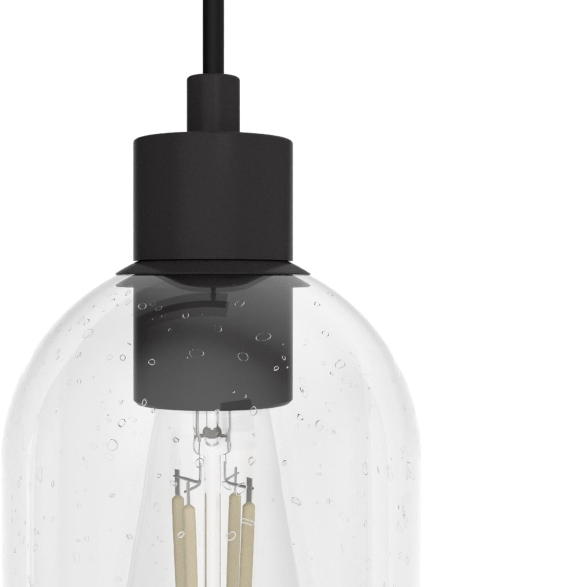 Lochemeade Clear Seeded Glass 3 Light Linear Pendant Cluster
