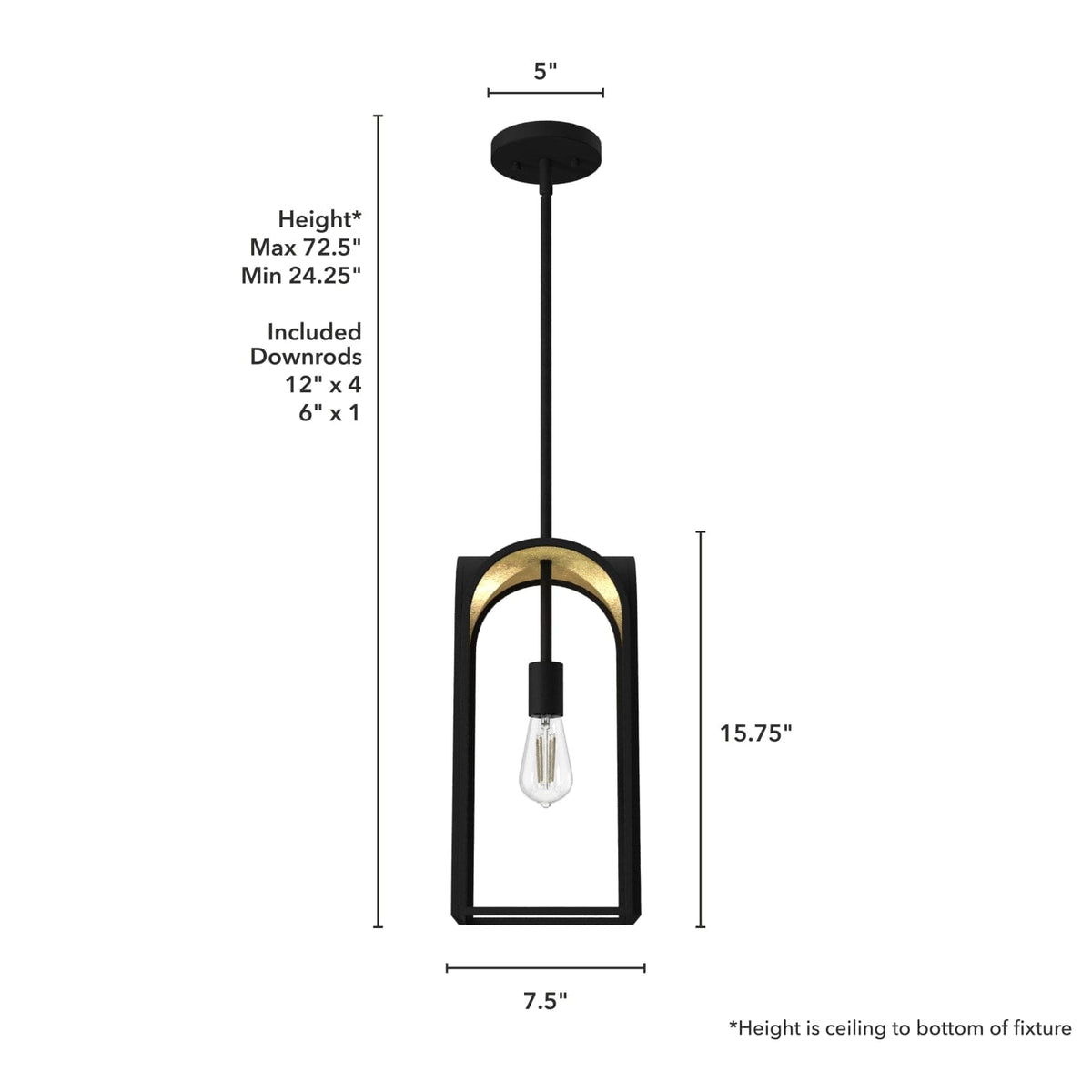Dukestown 1 Light Mini Pendant