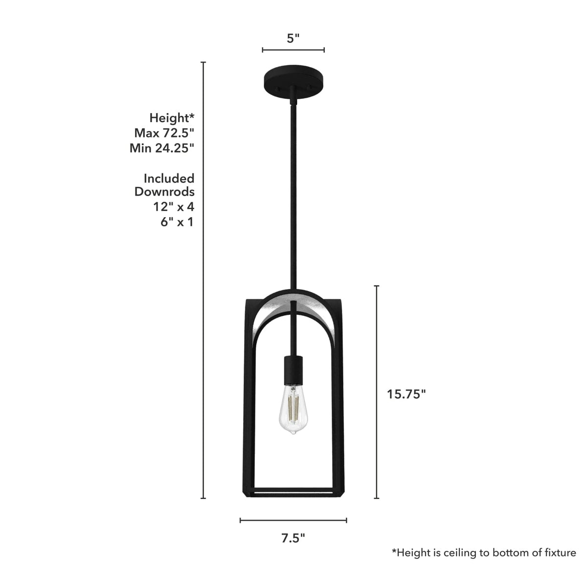 Dukestown 1 Light Mini Pendant