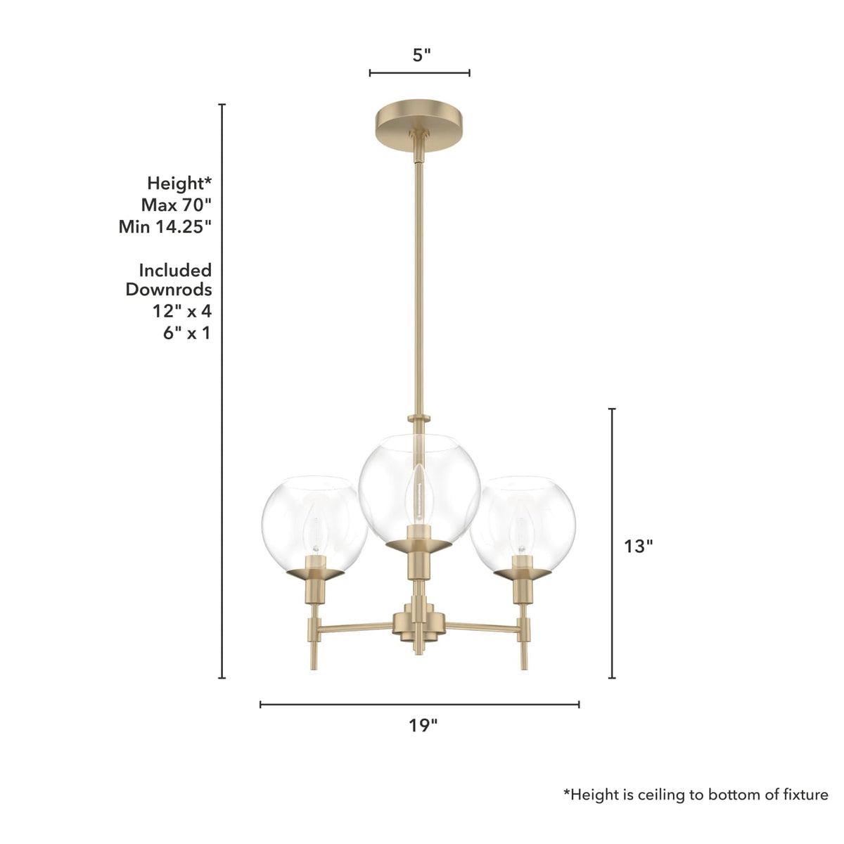 Xidane 3 Light Chandelier