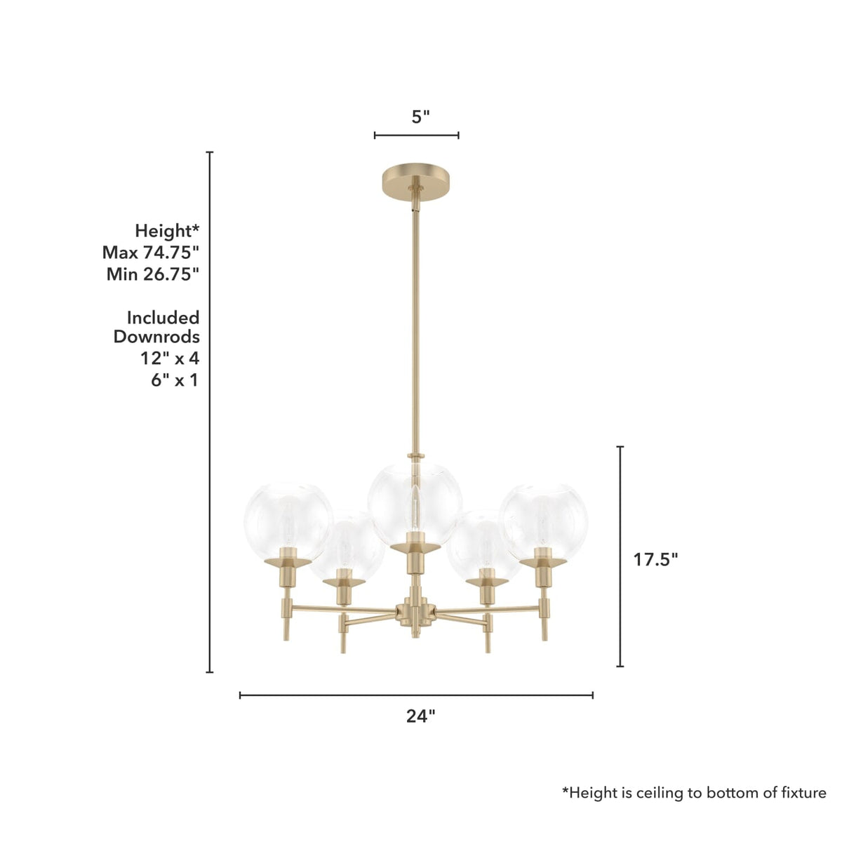 Xidane 5 Light Chandelier