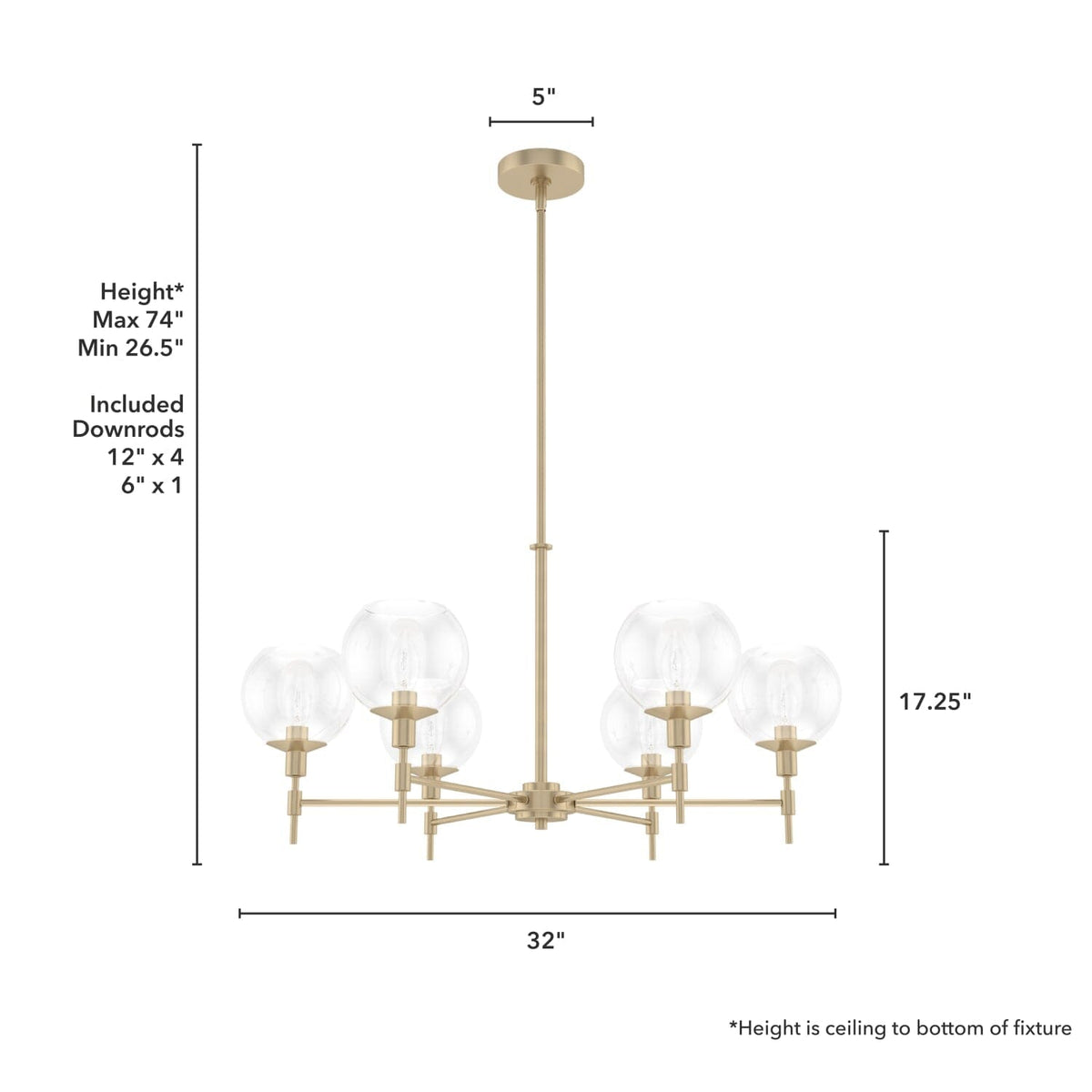 Xidane 6 Light Chandelier