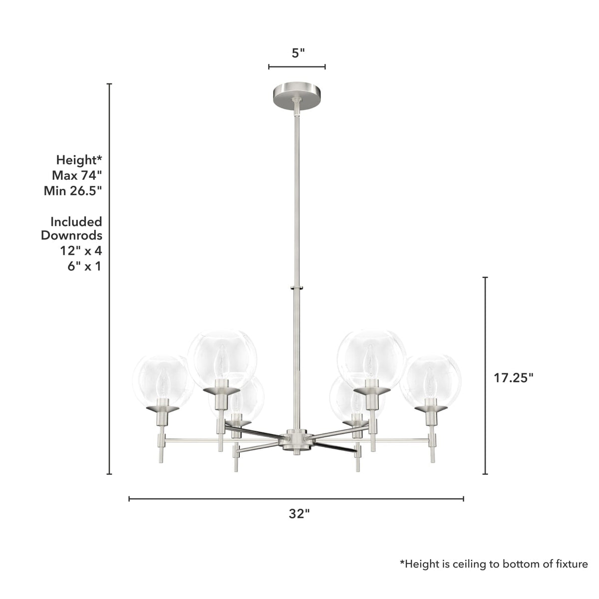 Xidane 6 Light Chandelier