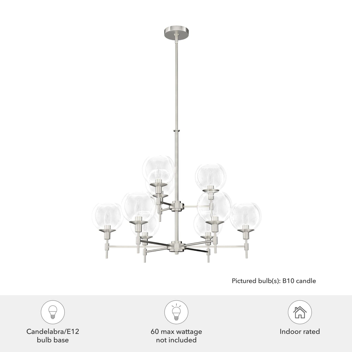 Xidane 9 Light 2 Tier Chandelier