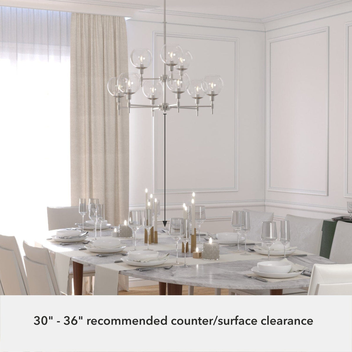 Xidane 9 Light 2 Tier Chandelier