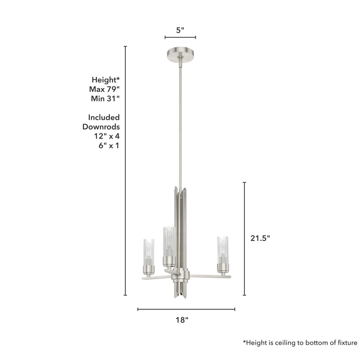 Gatz 3 Light Chandelier