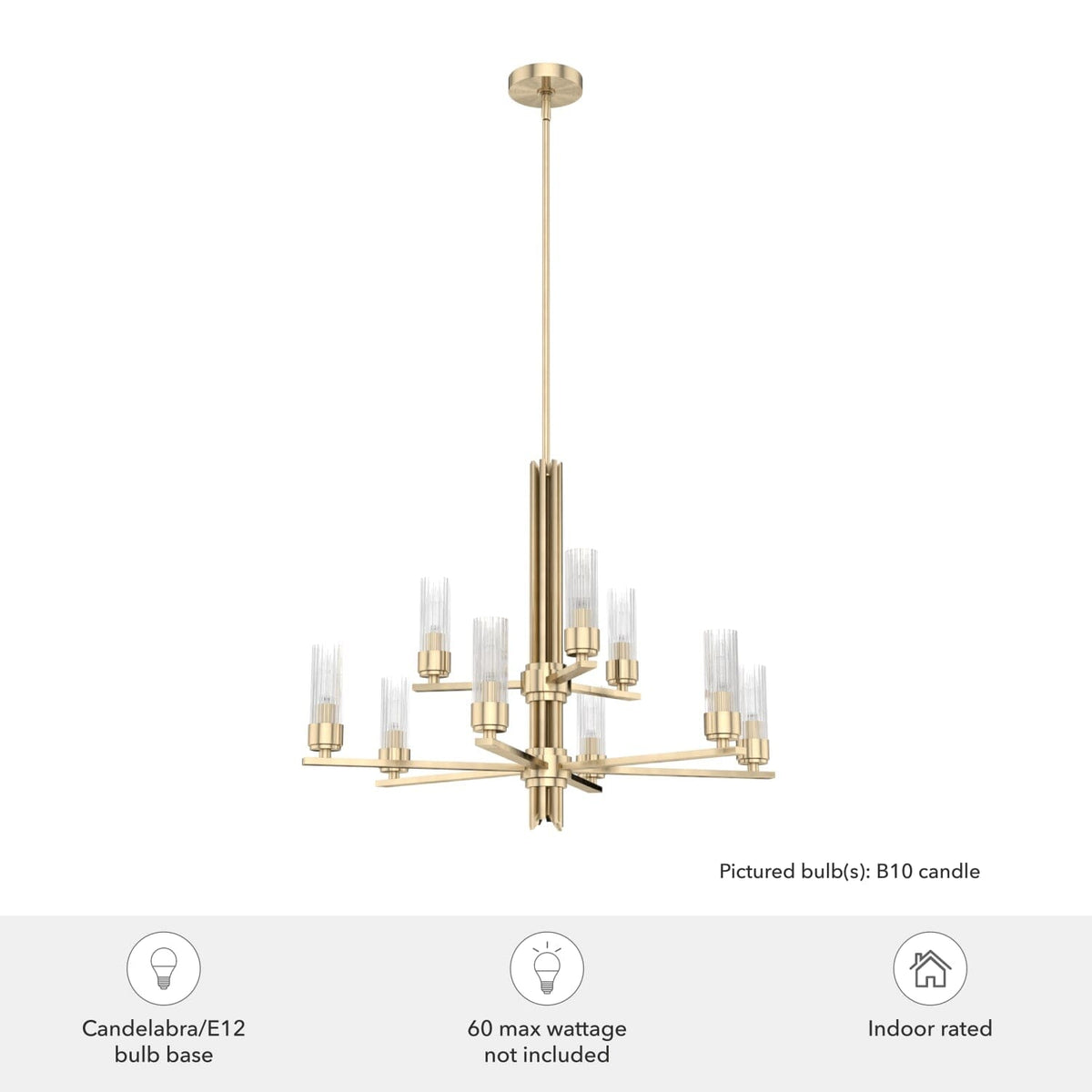 Gatz 9 Light 2-tier Chandelier