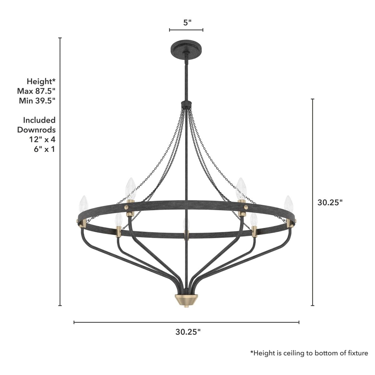 Merlin 7 Light Chandelier
