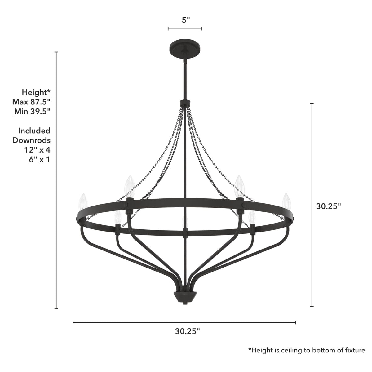 Merlin 7 Light Chandelier