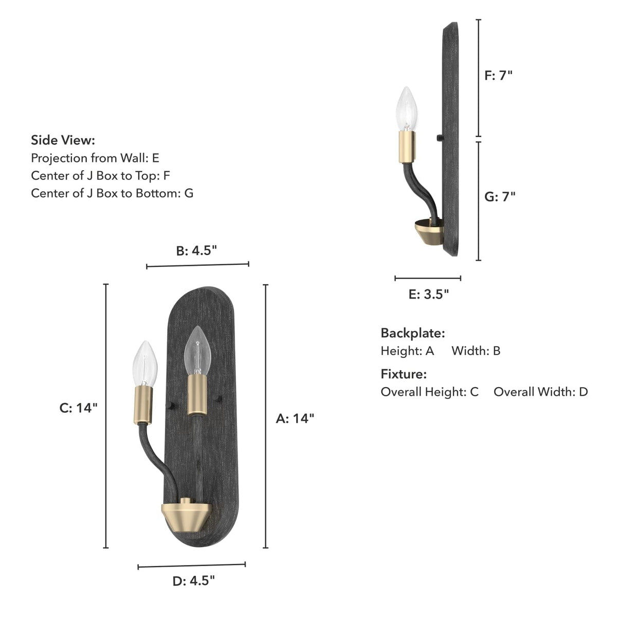 Merlin 2 Light Wall Sconce