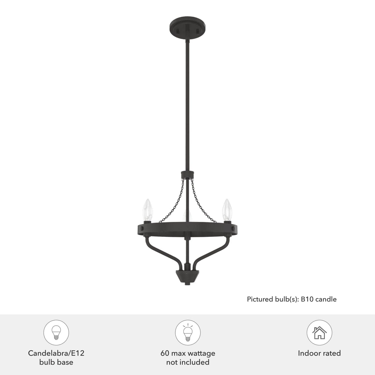 Merlin 3 Light Mini Chandelier
