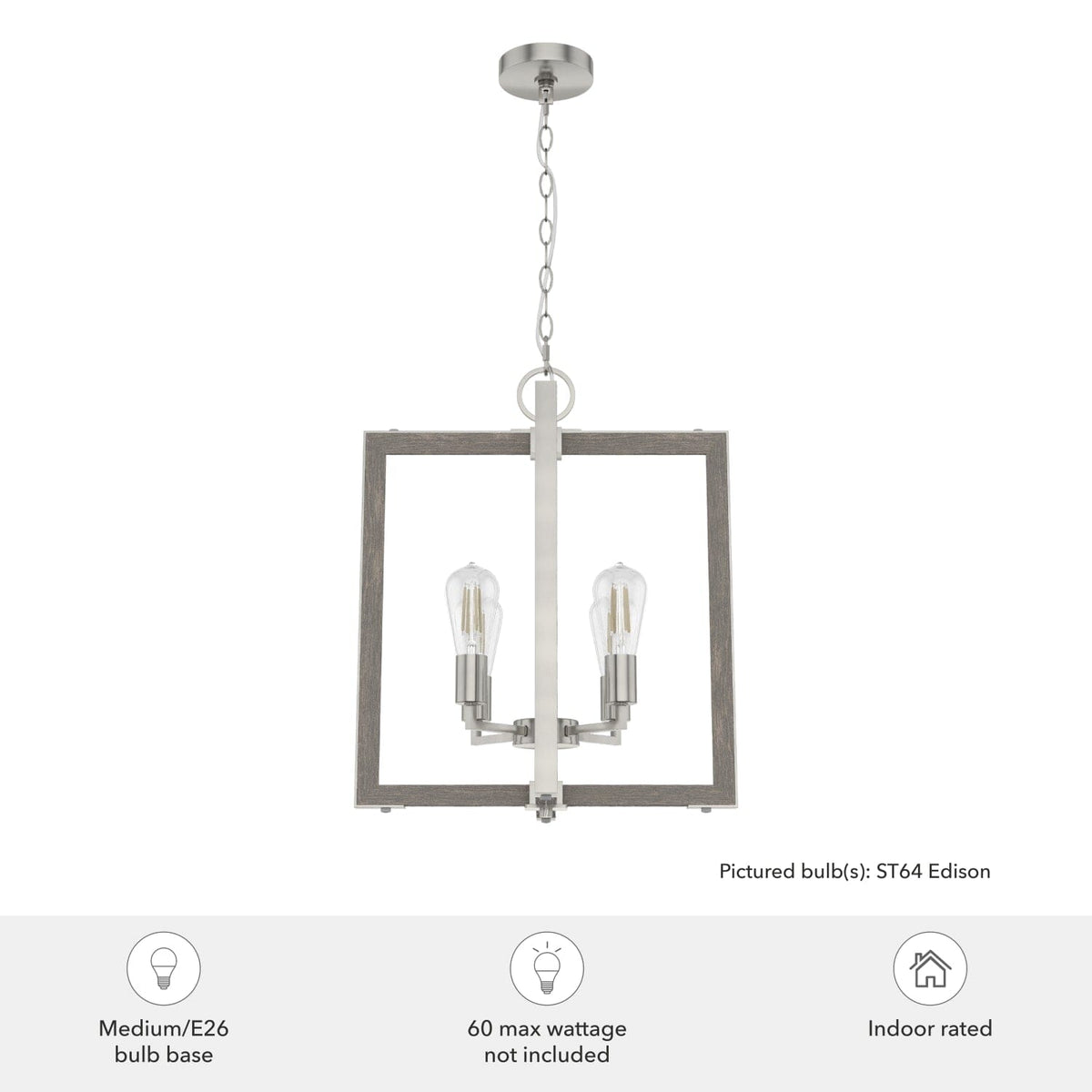 Woodburn 4 Light 18 Inch Foyer Pendant