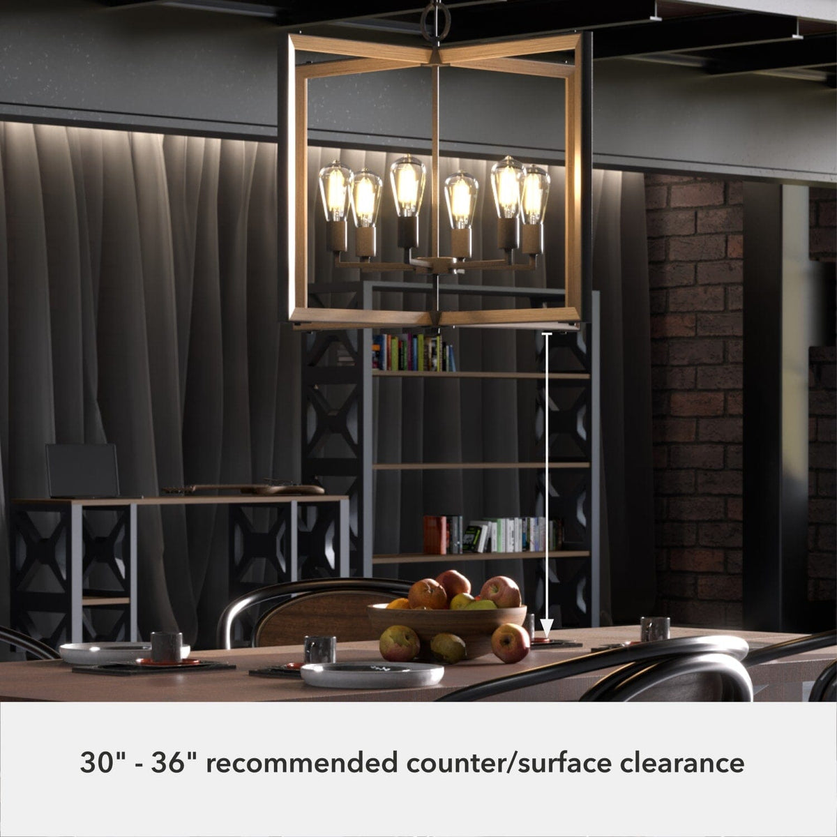 Woodburn 6 Light 30 Inch Foyer Pendant