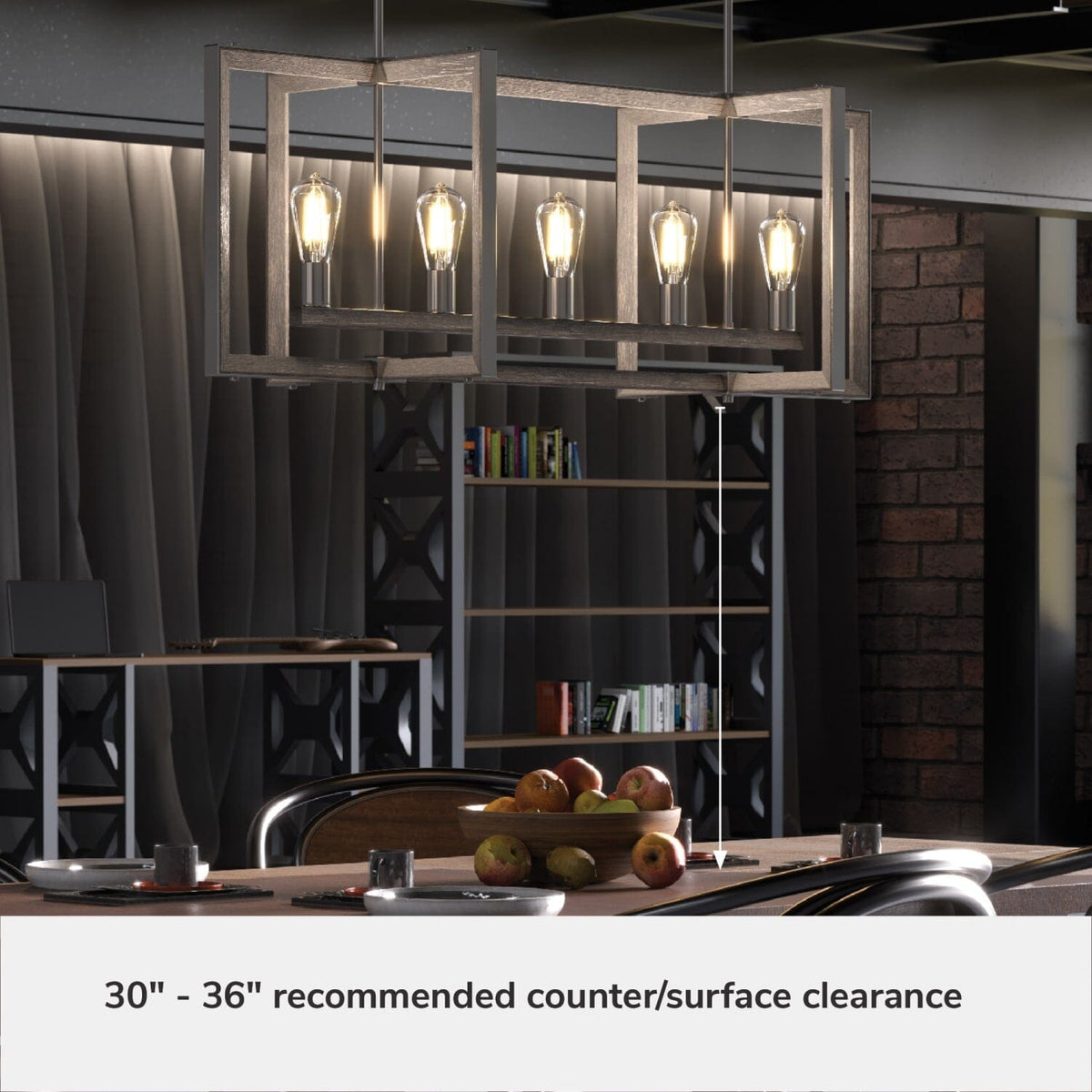 Woodburn 5 Light Linear Chandelier