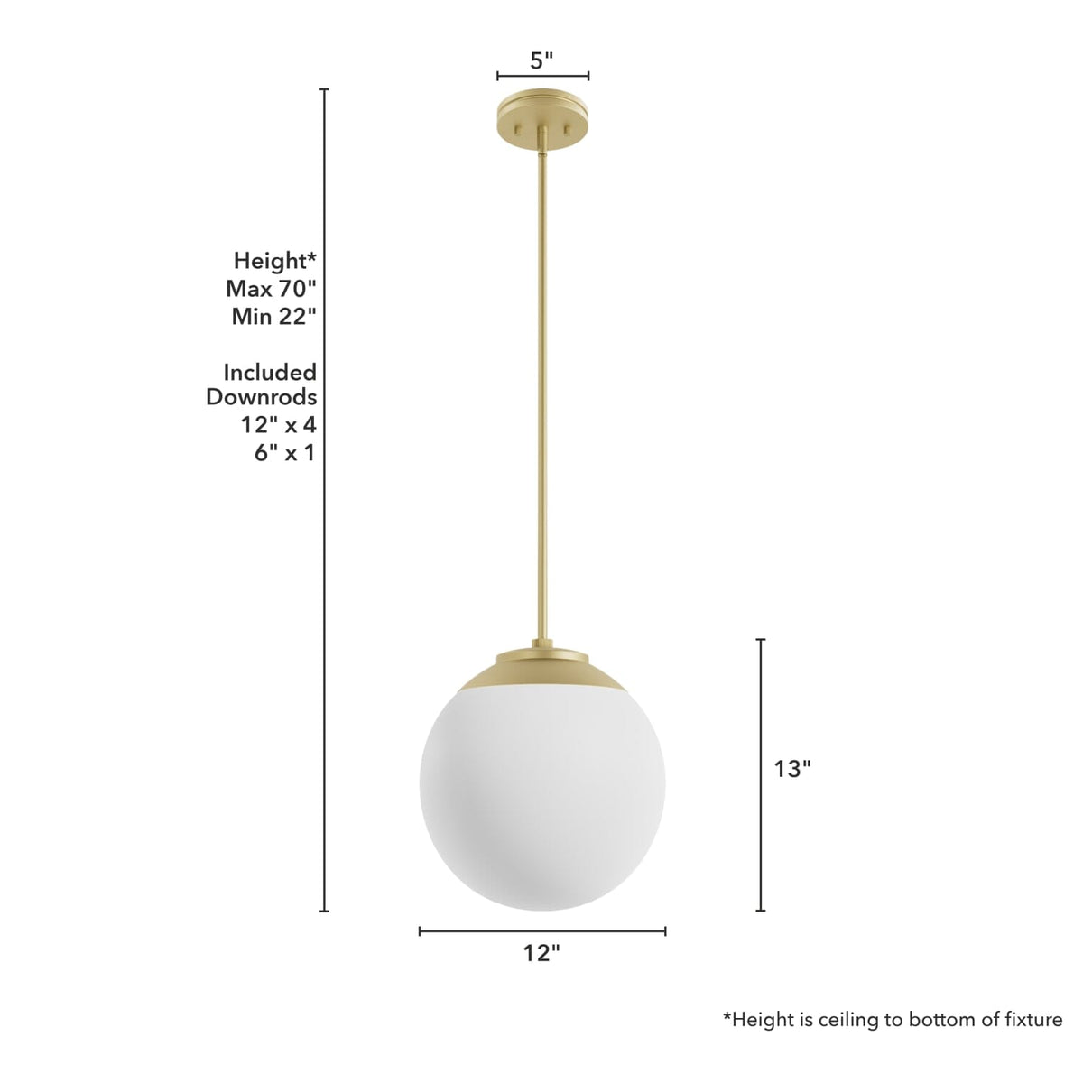 Hepburn 12 Inch Diameter Pendant