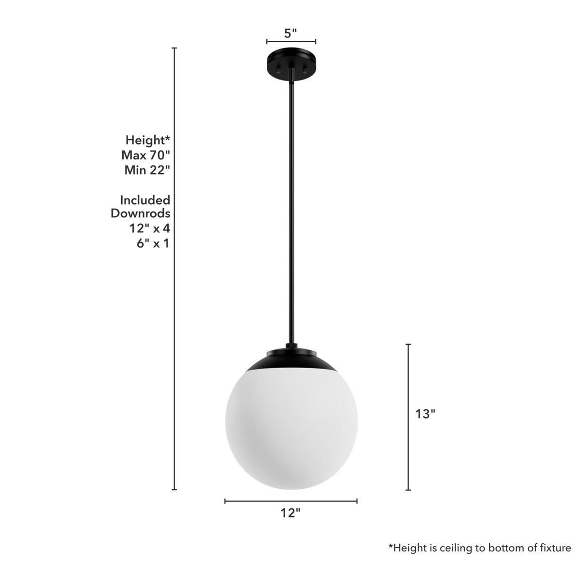 Hepburn 12 Inch Diameter Pendant