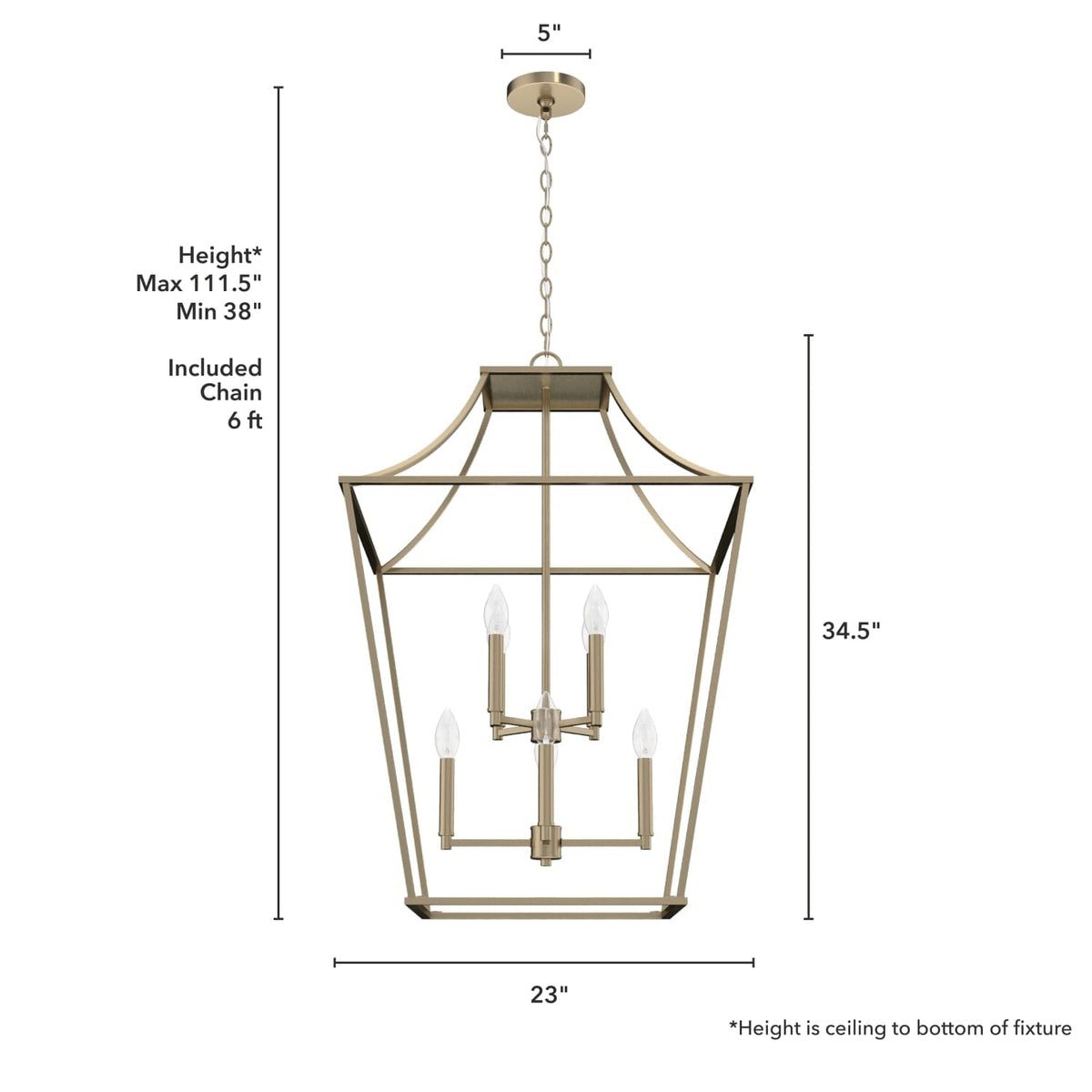 Laurel Ridge 8 Light Lantern Pendant 23 inch