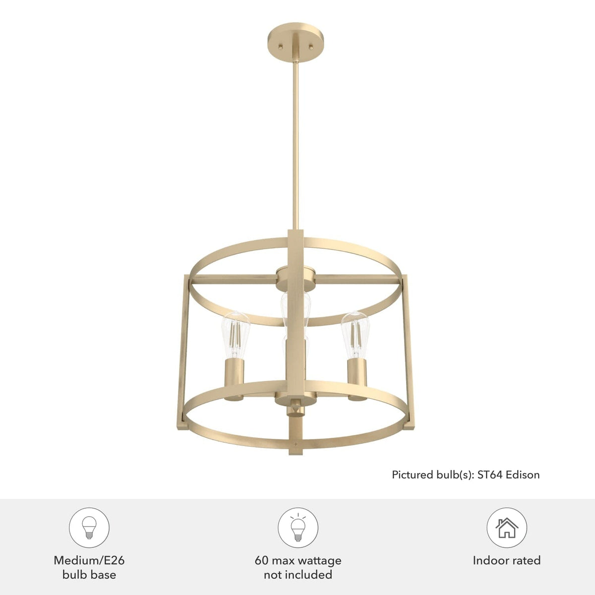 Astwood 4 Light Chandelier 18 Inch