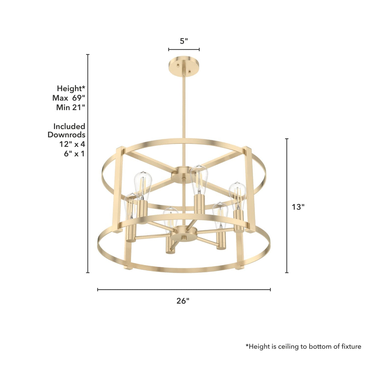 Astwood 6 Light Chandelier