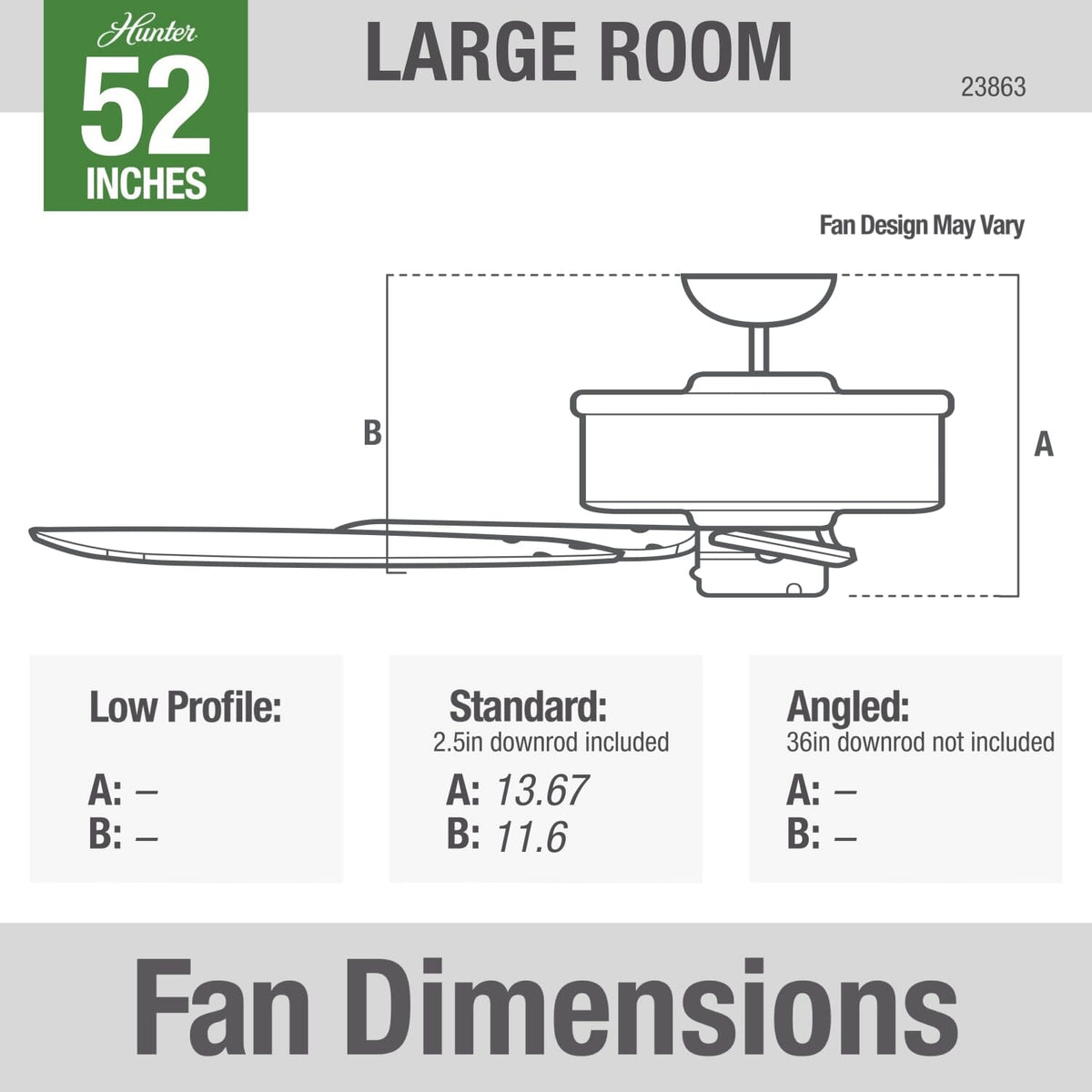 Outdoor Original Teak Blades 52 inch